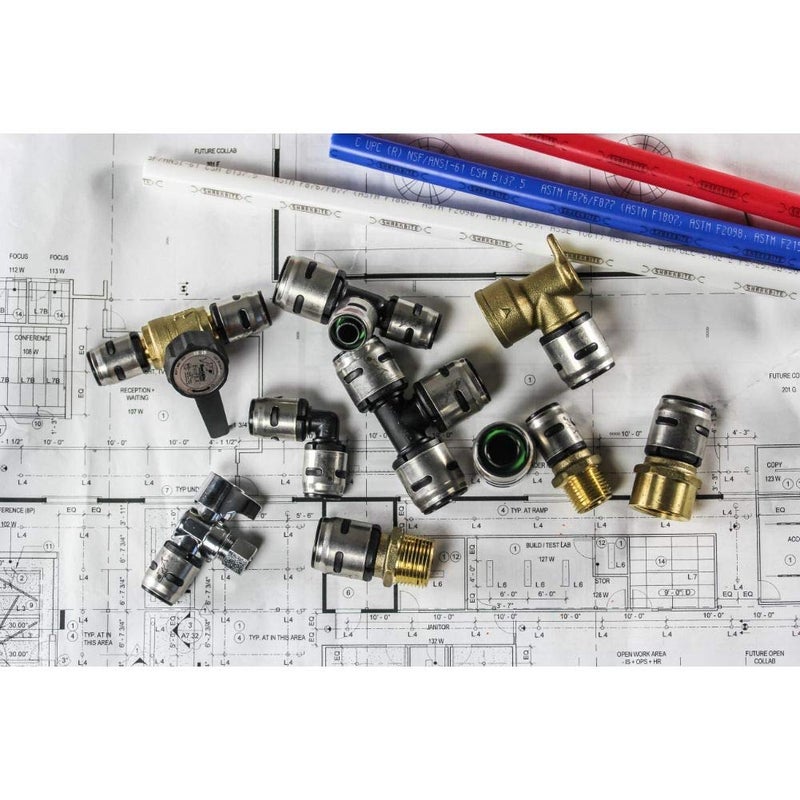 SharkBite 1/2 Inch EvoPEX Tee, Pack of 3, Push to Connect Plumbing Fitting, PEX, K362Z3 - Image 5
